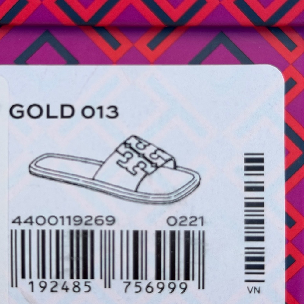 Tory Burch Black Sandals with Gold Emblem - Picture 5 of 6